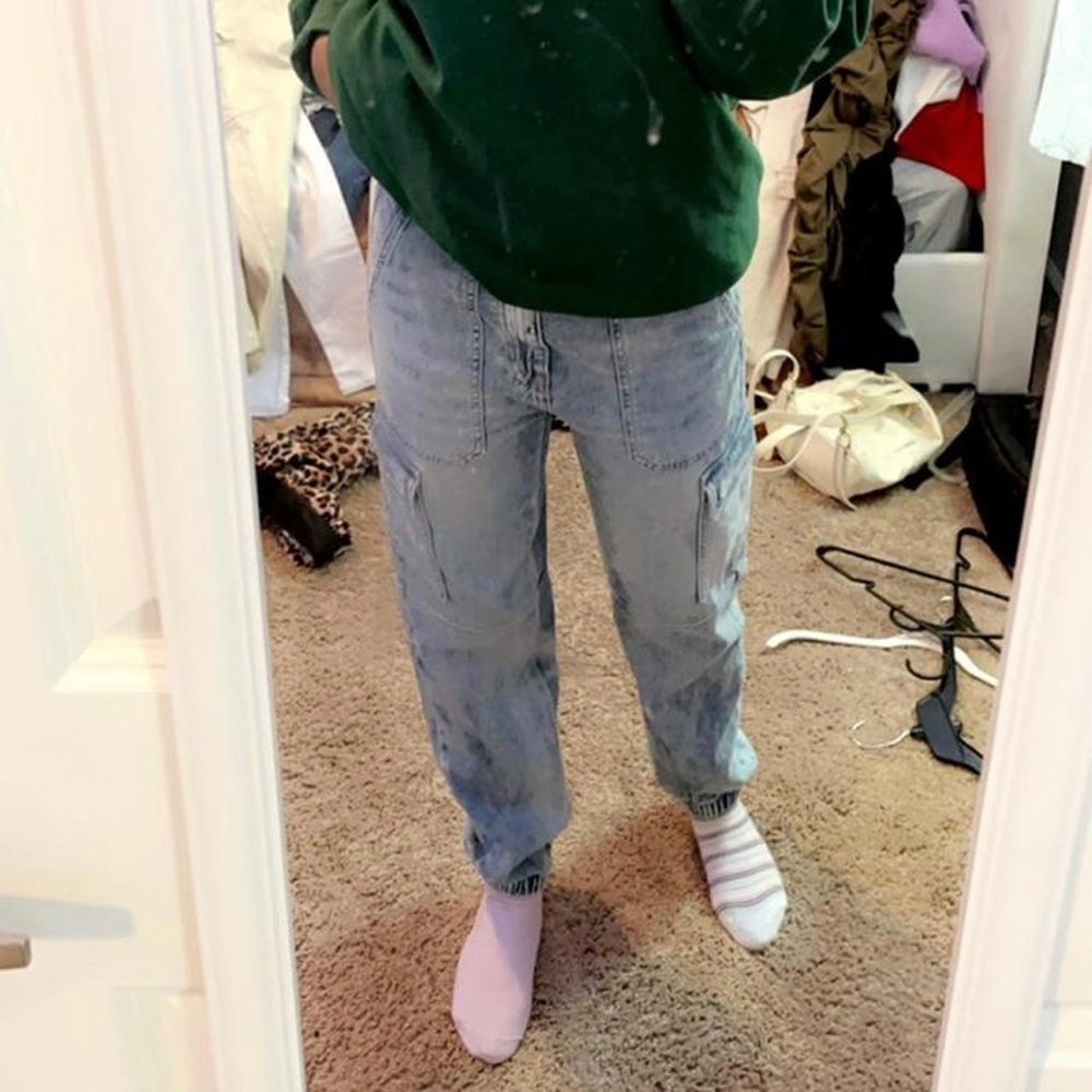 Small Denim cargo pants!